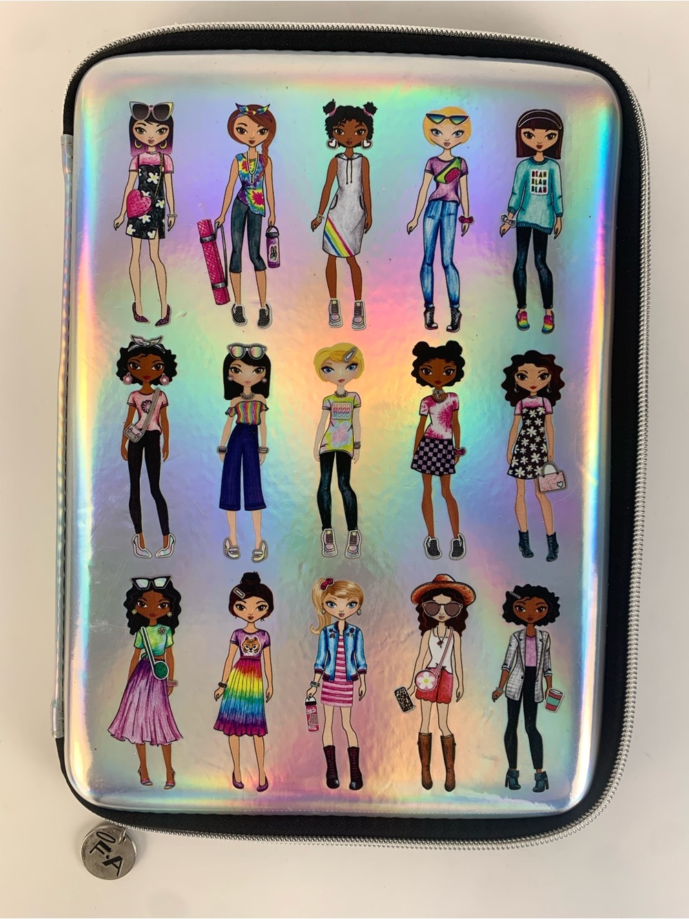 Fashion Angels Glam Portfolio Set, Light up Pen, See Pic Of Decals, Hard Cover,